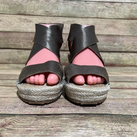 Eileen Fisher Willow Bronze Wedge Espadrilles - Picture 4 of 8